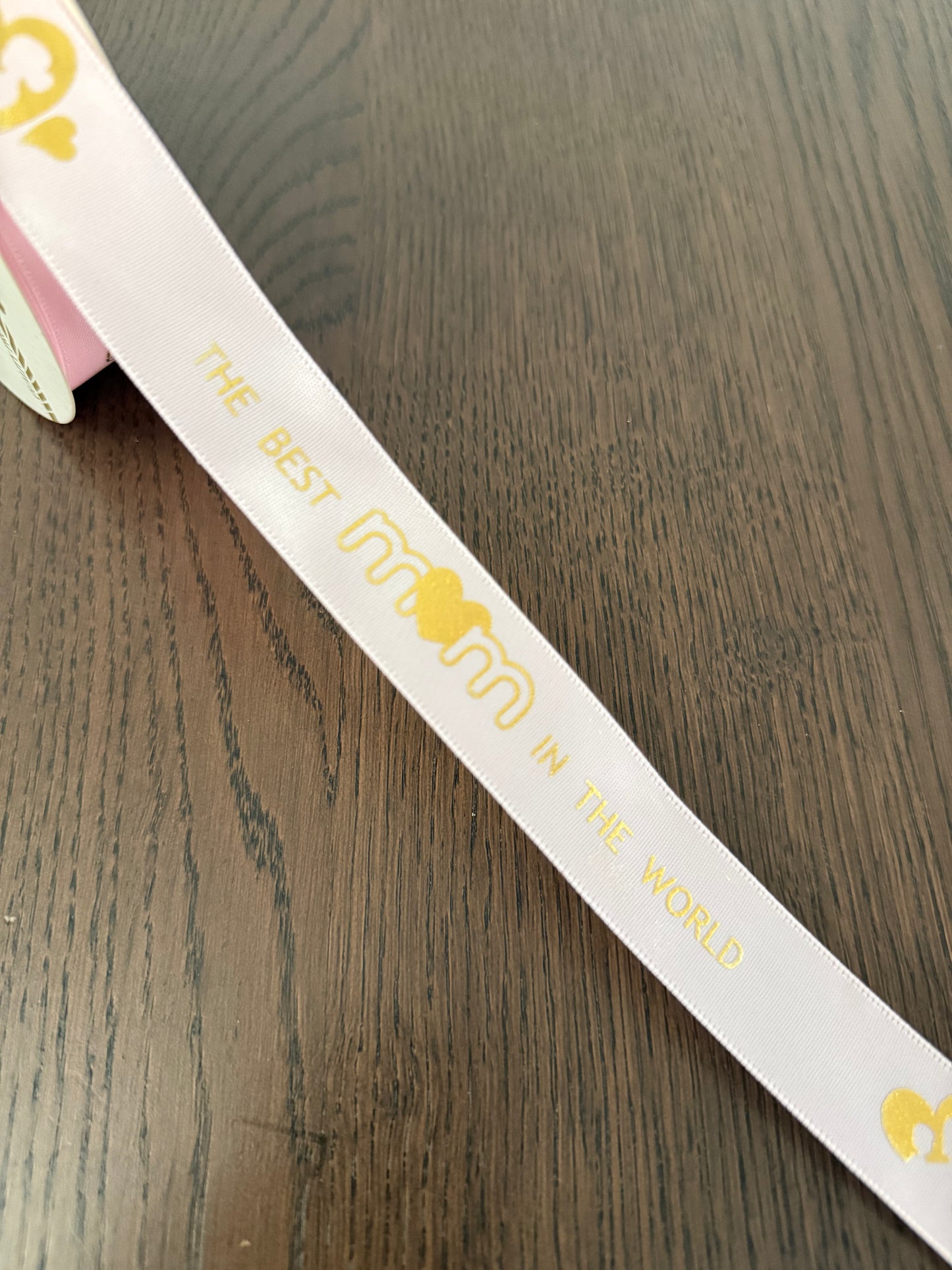 Light Pink -The Best MoM in The World- Ribbon