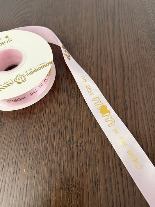 Light Pink -The Best MoM in The World- Ribbon
