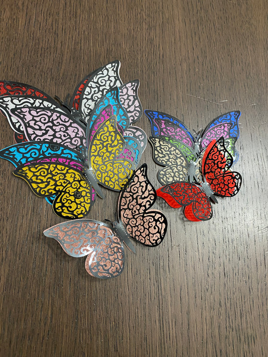 Multicolor Butterfly Flower Accessory