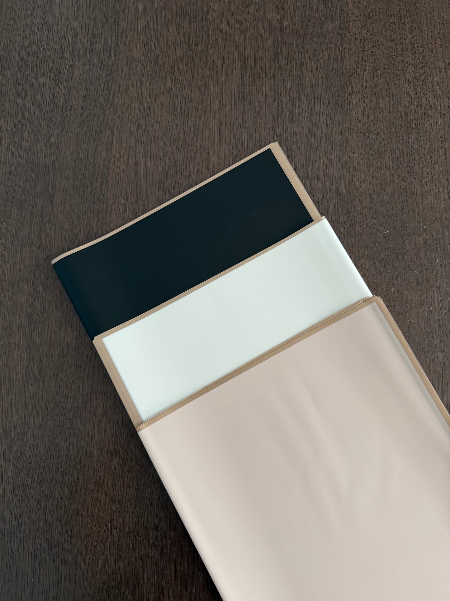 P.GDM Frosted Pink/Rose Gold Border Wrapping Paper