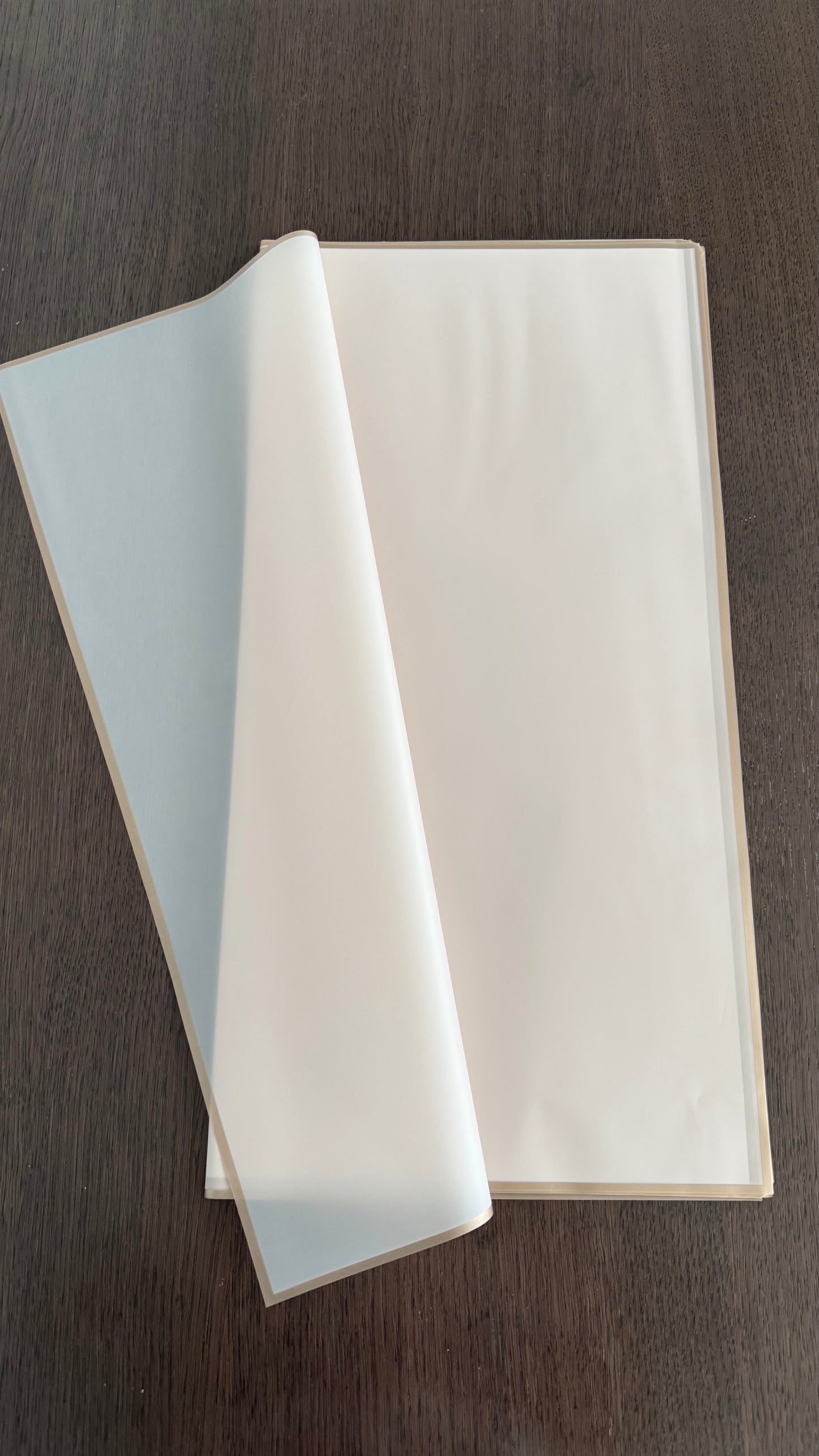 P.GDM Frosted Pink/Rose Gold Border Wrapping Paper