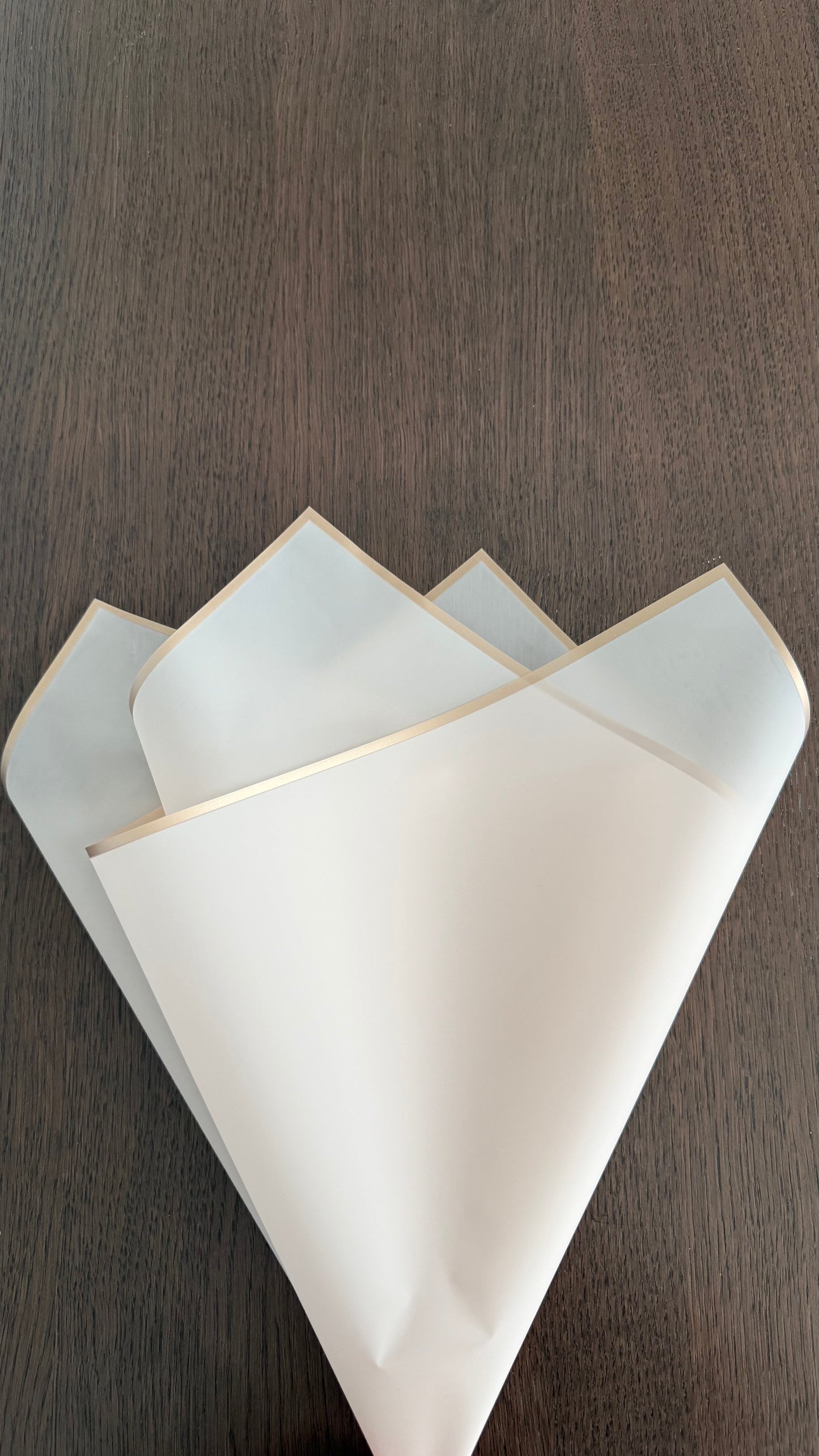 P.GDM Frosted Pink/Rose Gold Border Wrapping Paper