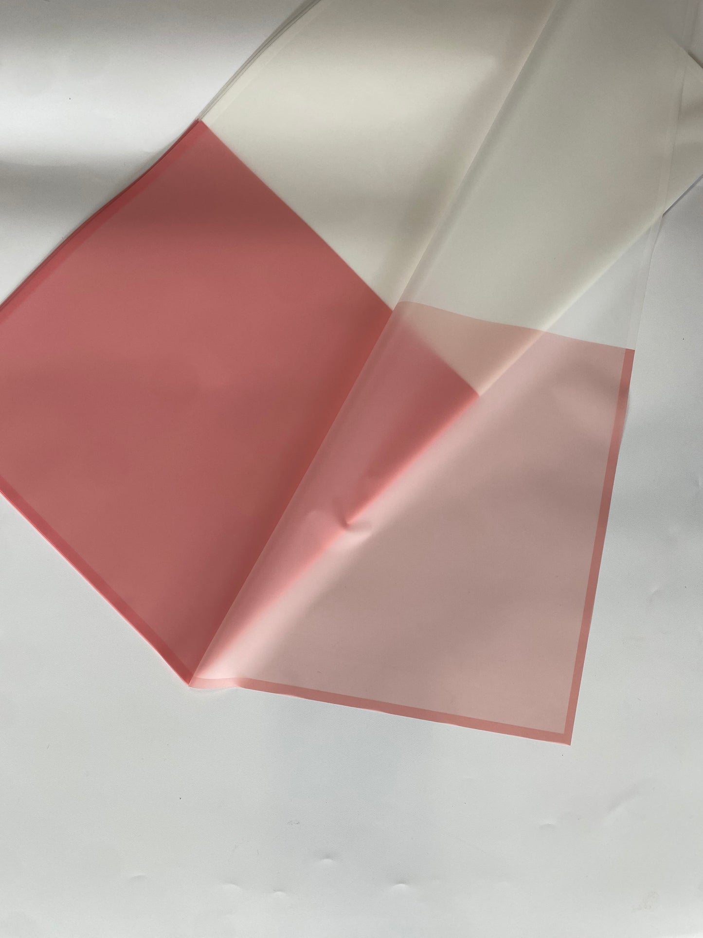 Bicolor Korean Wrapping Paper -Pink/White-