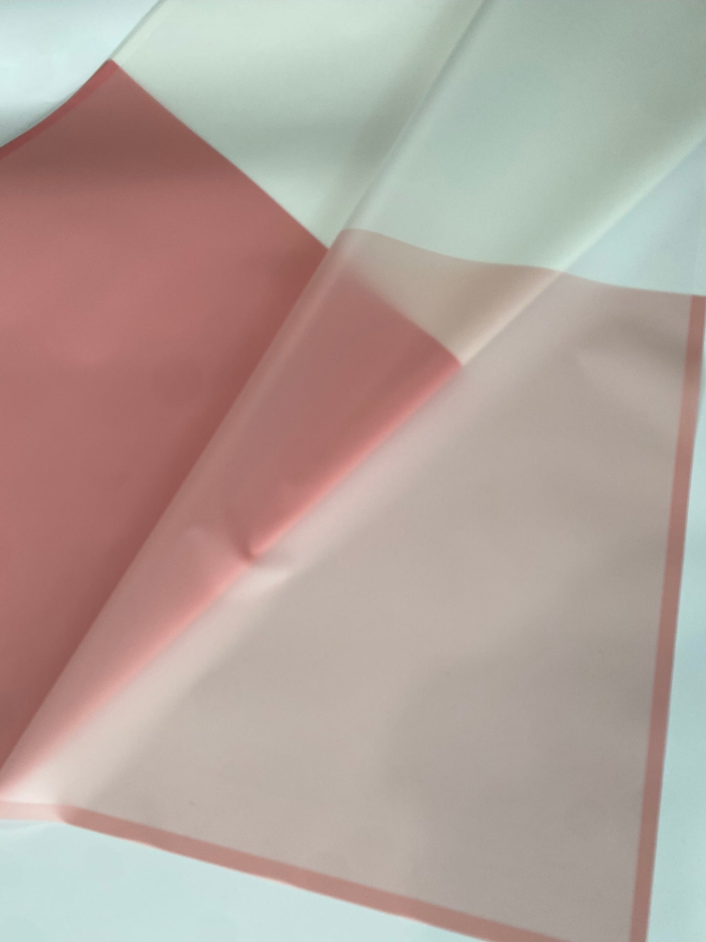 Bicolor Korean Wrapping Paper -Pink/White-