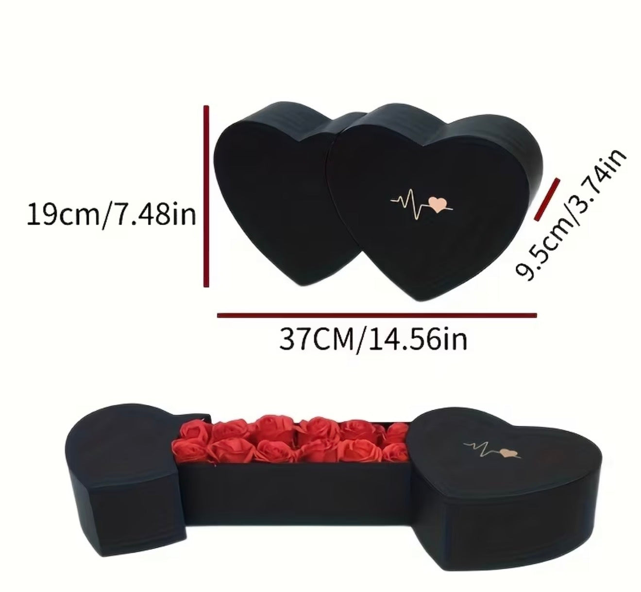 Double Heart Flower/Gift Box