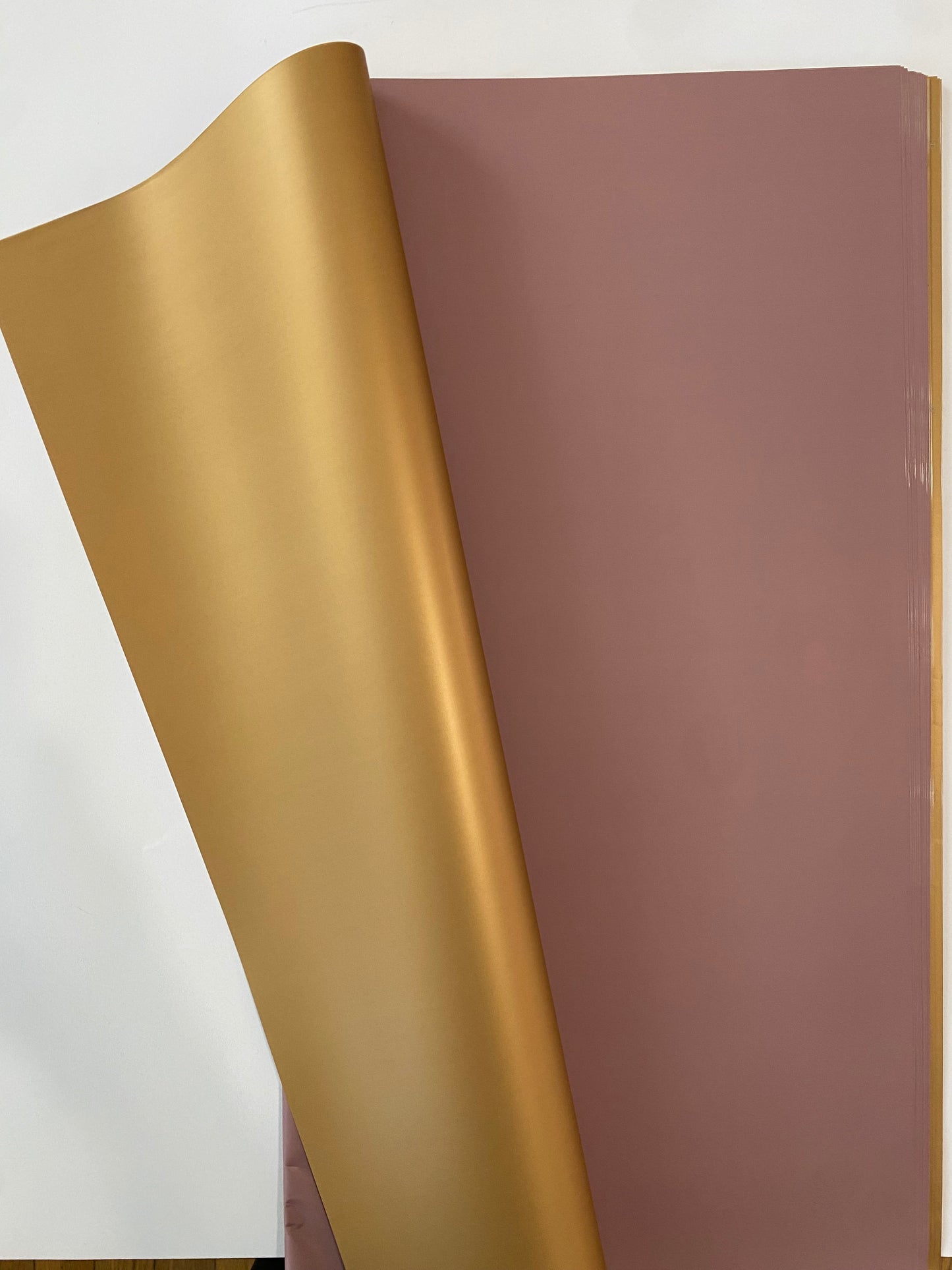 Double Sided Nude Purple/Gold Korean Wrapping Paper