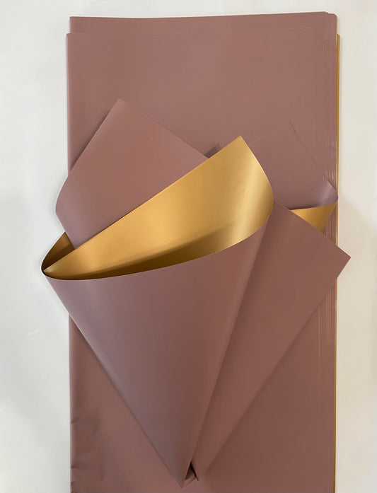 Double Sided Nude Purple/Gold Korean Wrapping Paper