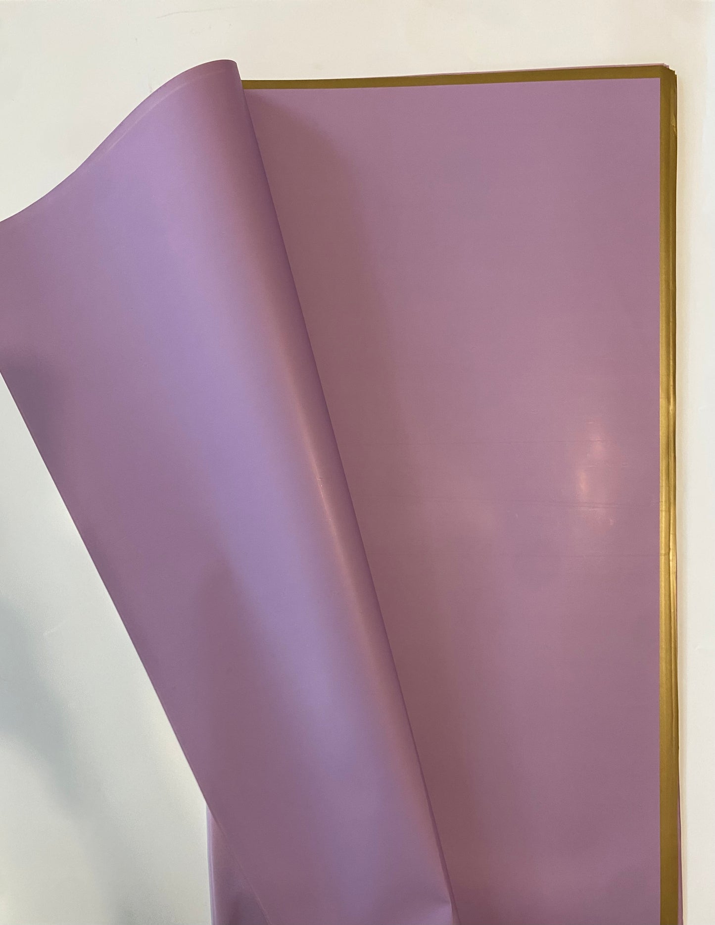 Golden Edge Non-Transparent Wrapping Paper -Purple-