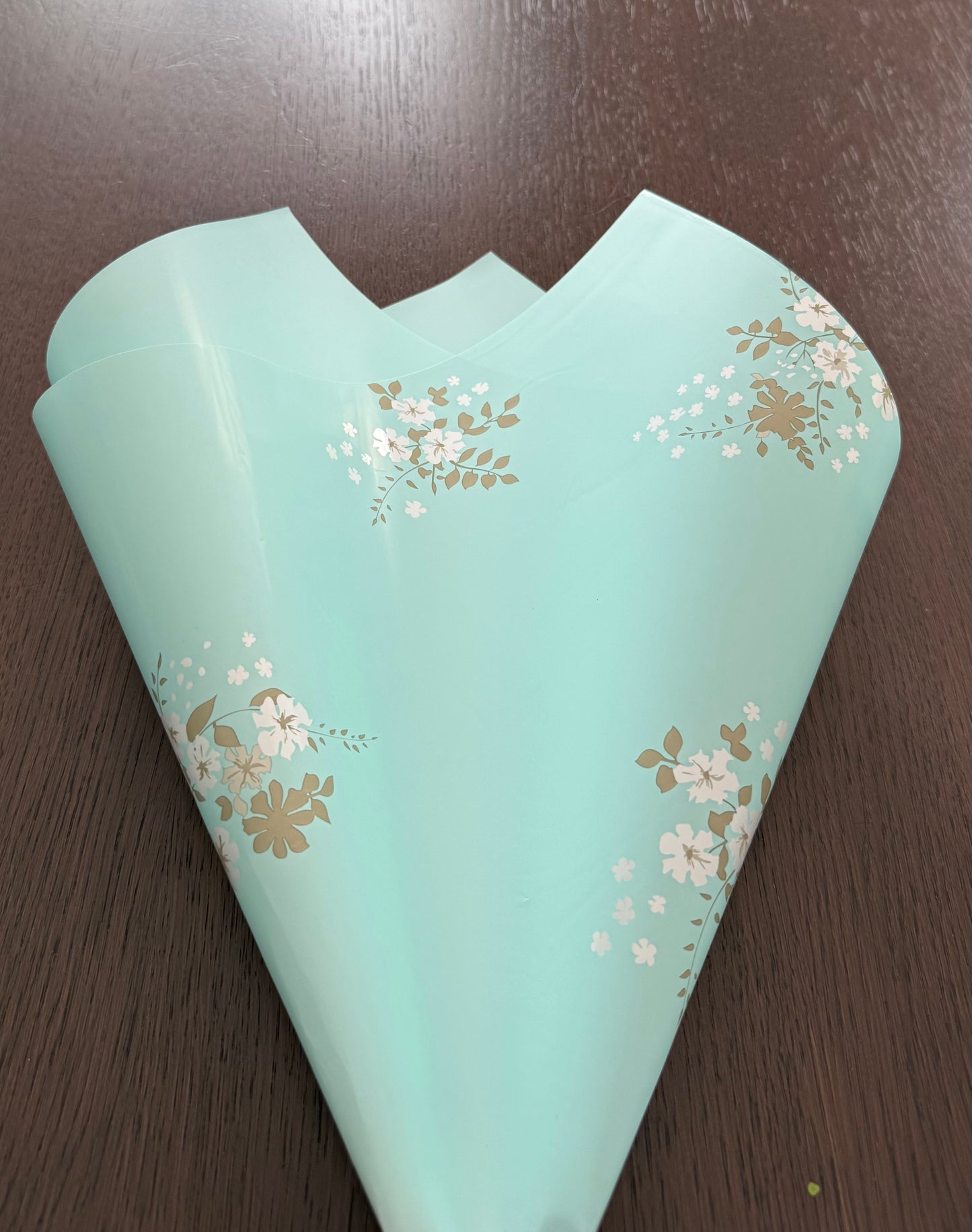 P.SYKH Light Blue Floral Print Wrapping Paper
