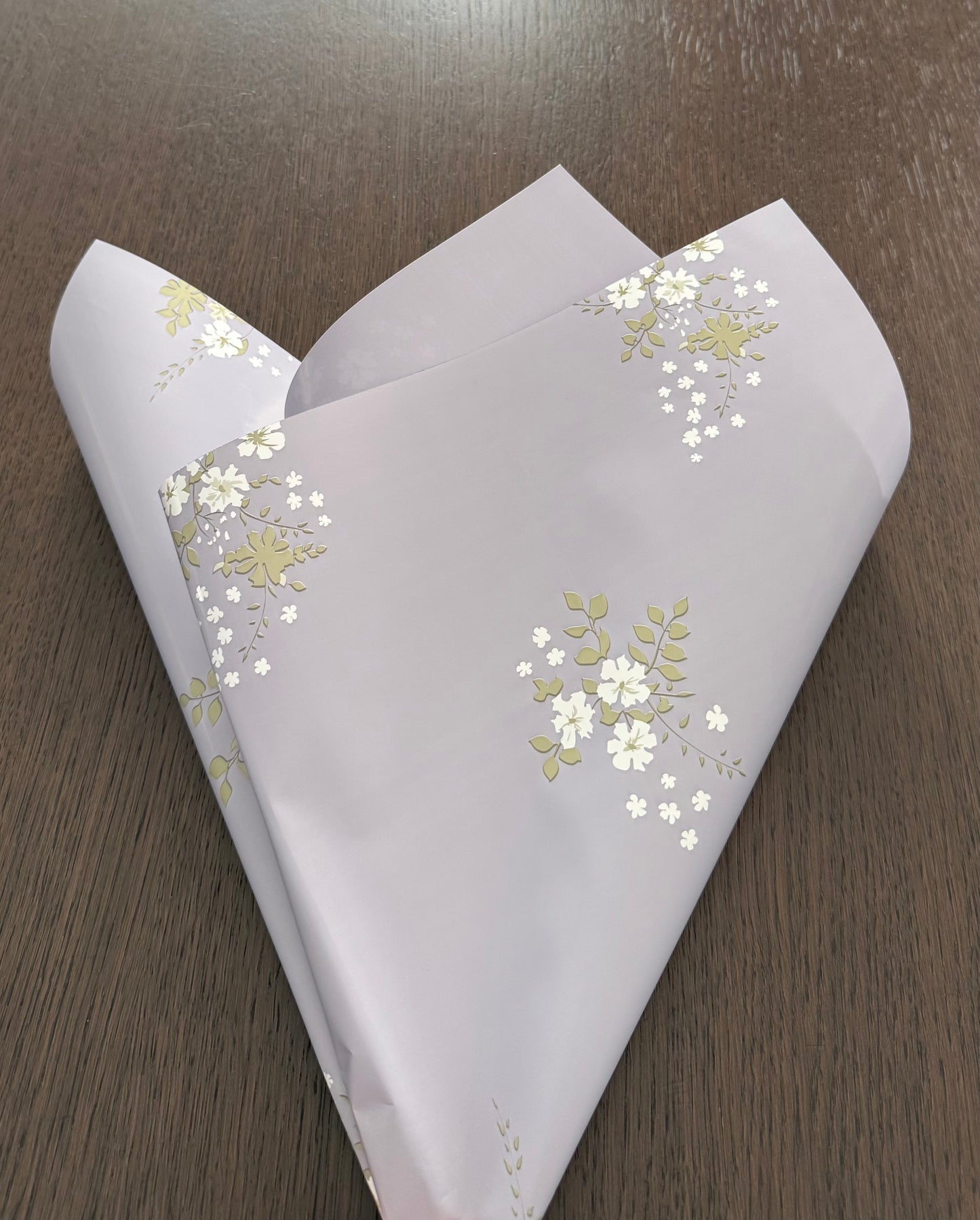 P.SYKH Lilac Floral Print Wrapping Paper