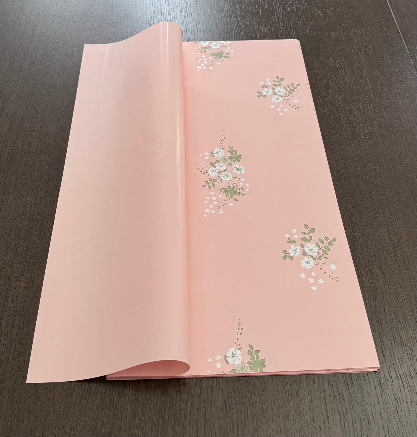 P.SYKH Pink Floral Print Wrapping Paper