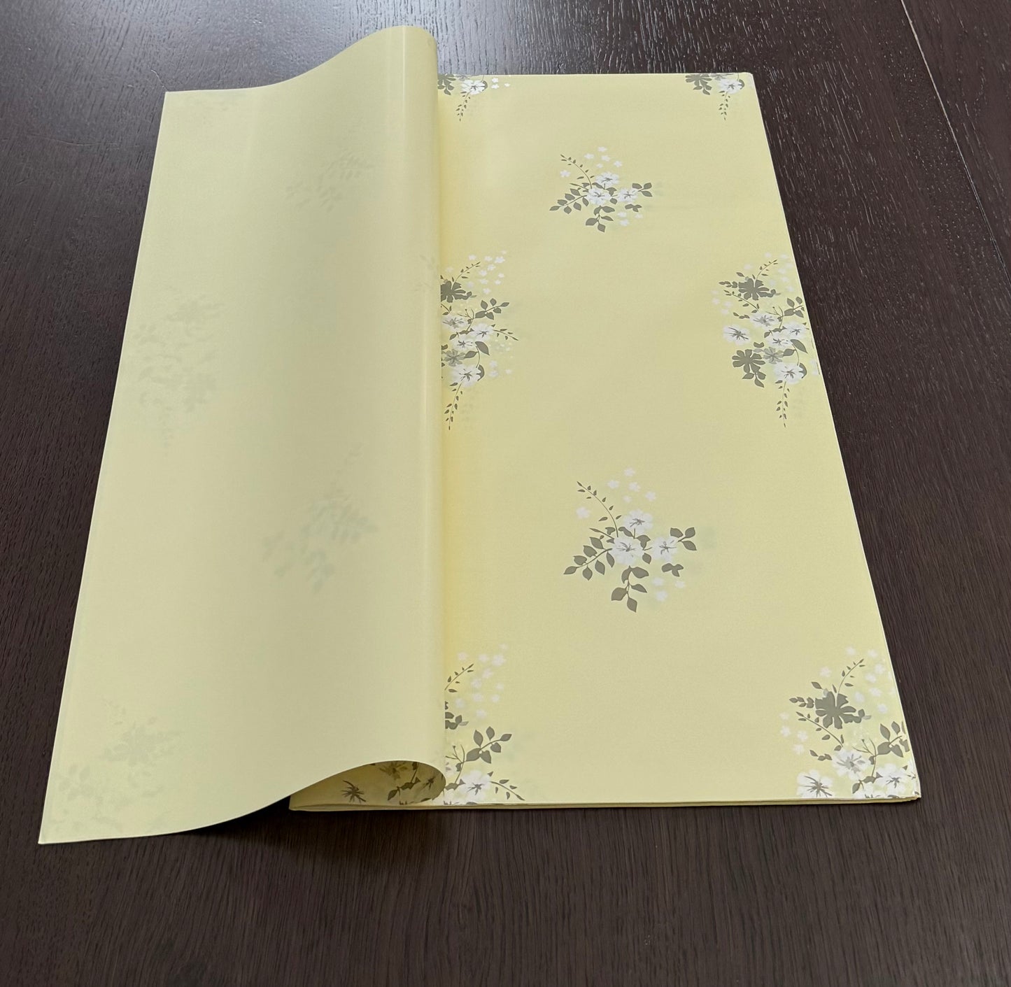 P.SYKH Yellow Floral Print Wrapping Paper