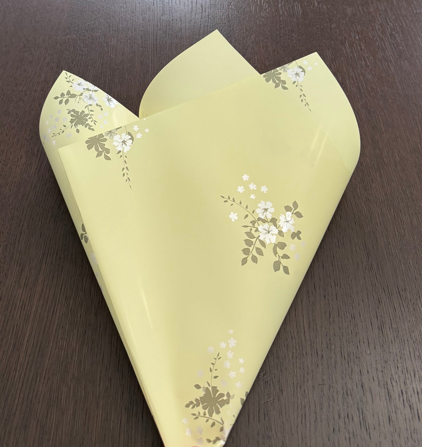 P.SYKH Yellow Floral Print Wrapping Paper