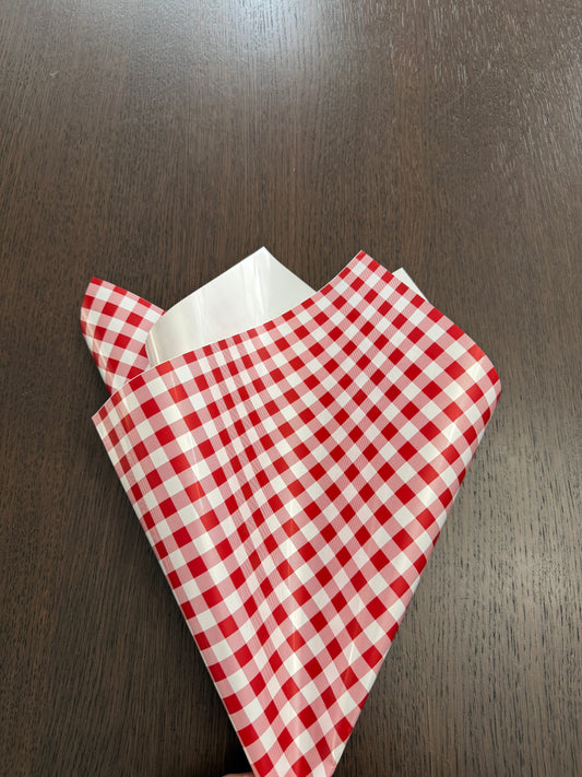 P.HFZ-QXG Red Gingham Print Wrapping Paper