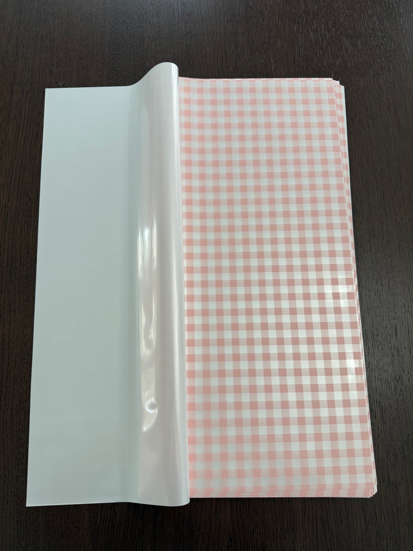 P.HFZ-QXG Pink Gingham Print Wrapping Paper