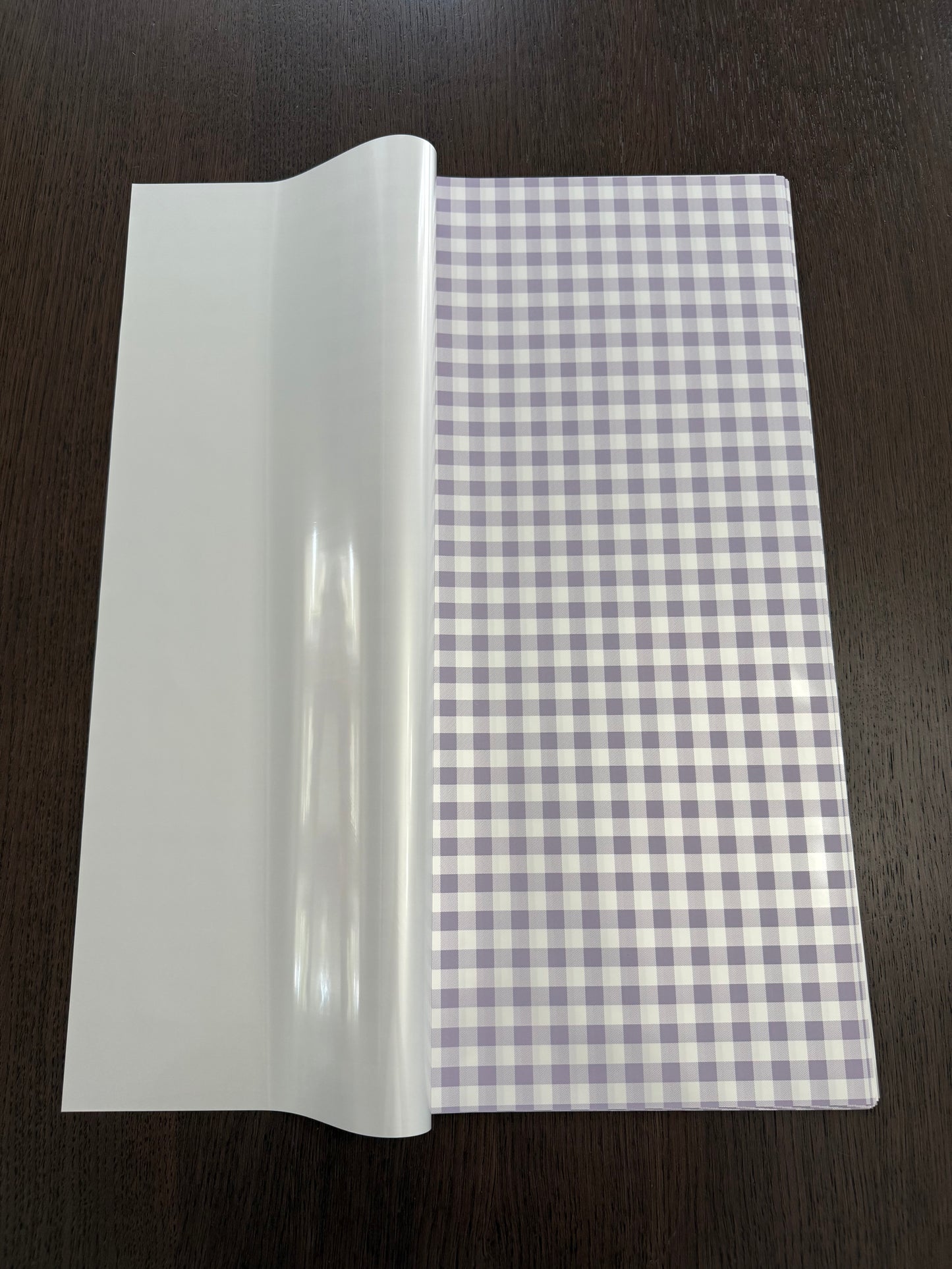 P.HFZ-QXG Purple Gingham Print Wrapping Paper