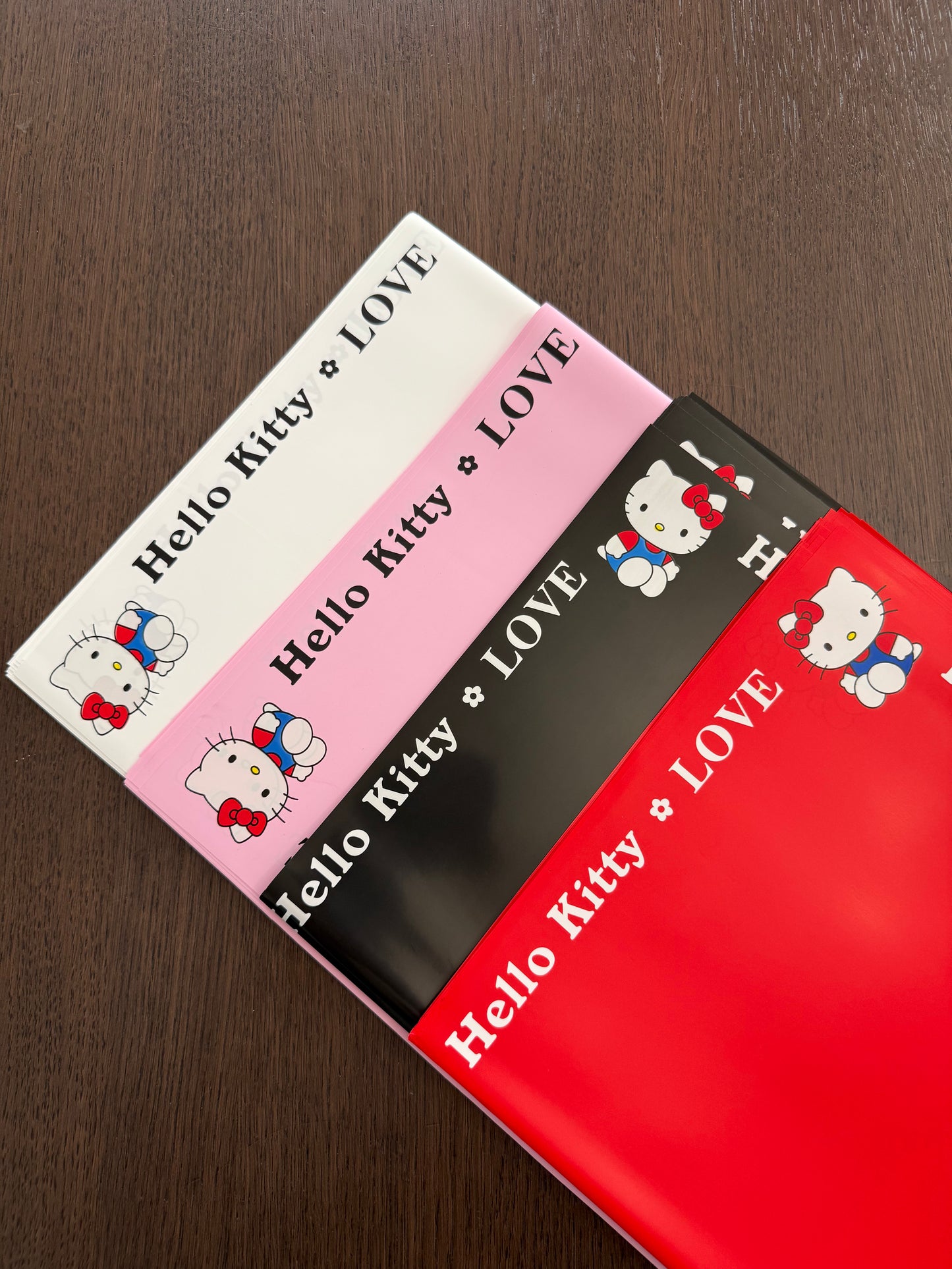 Red-LOVE- Cute Cat Wrapping Paper