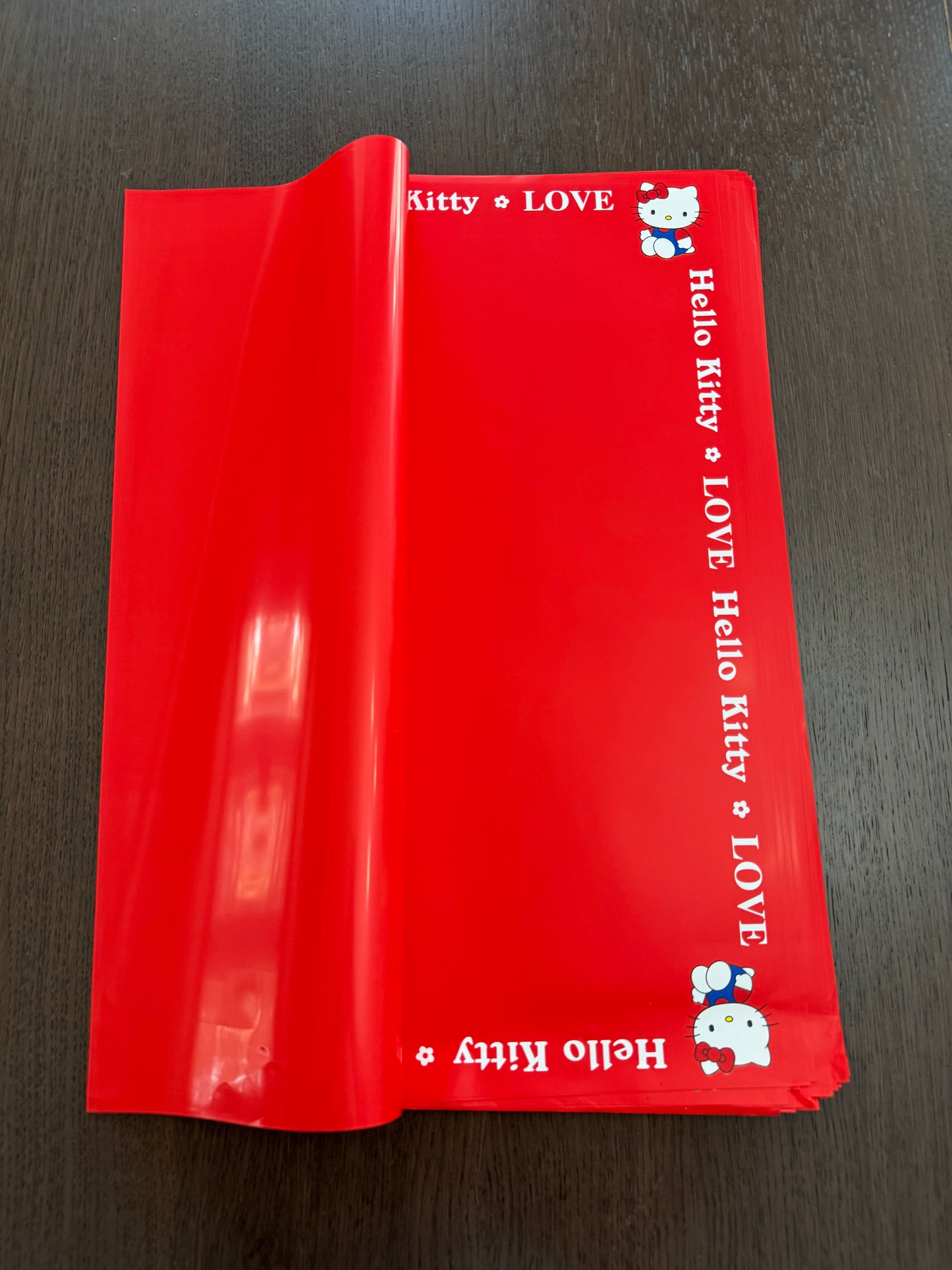Red-LOVE- Cute Cat Wrapping Paper
