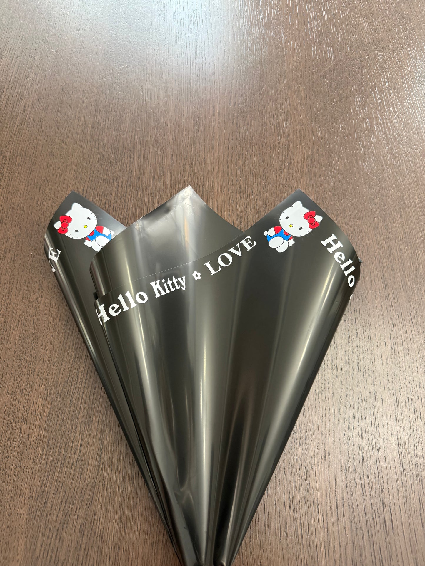 Black -LOVE- Cute Cat Wrapping Paper