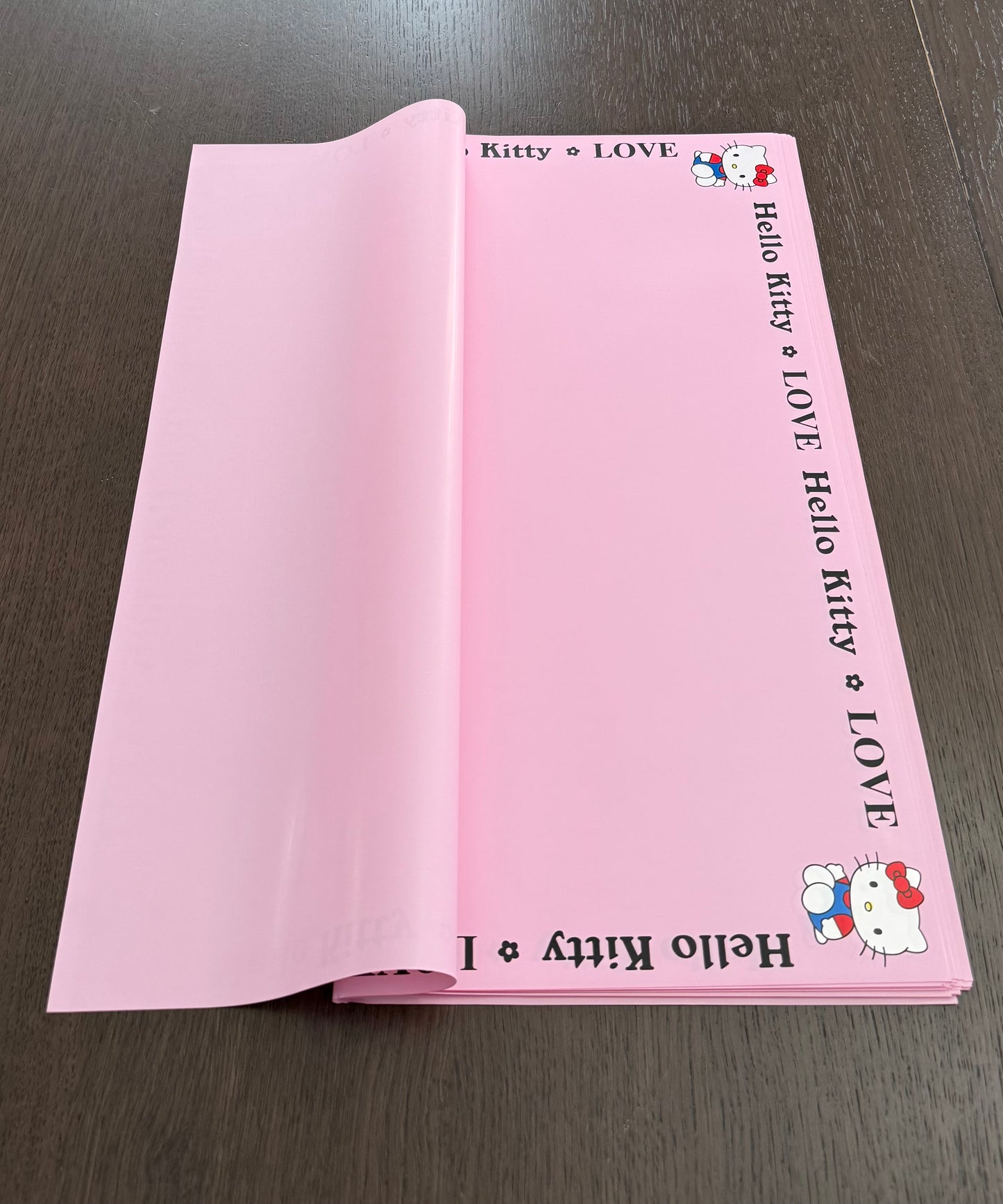 Pink -LOVE- Cute Cat Wrapping Paper