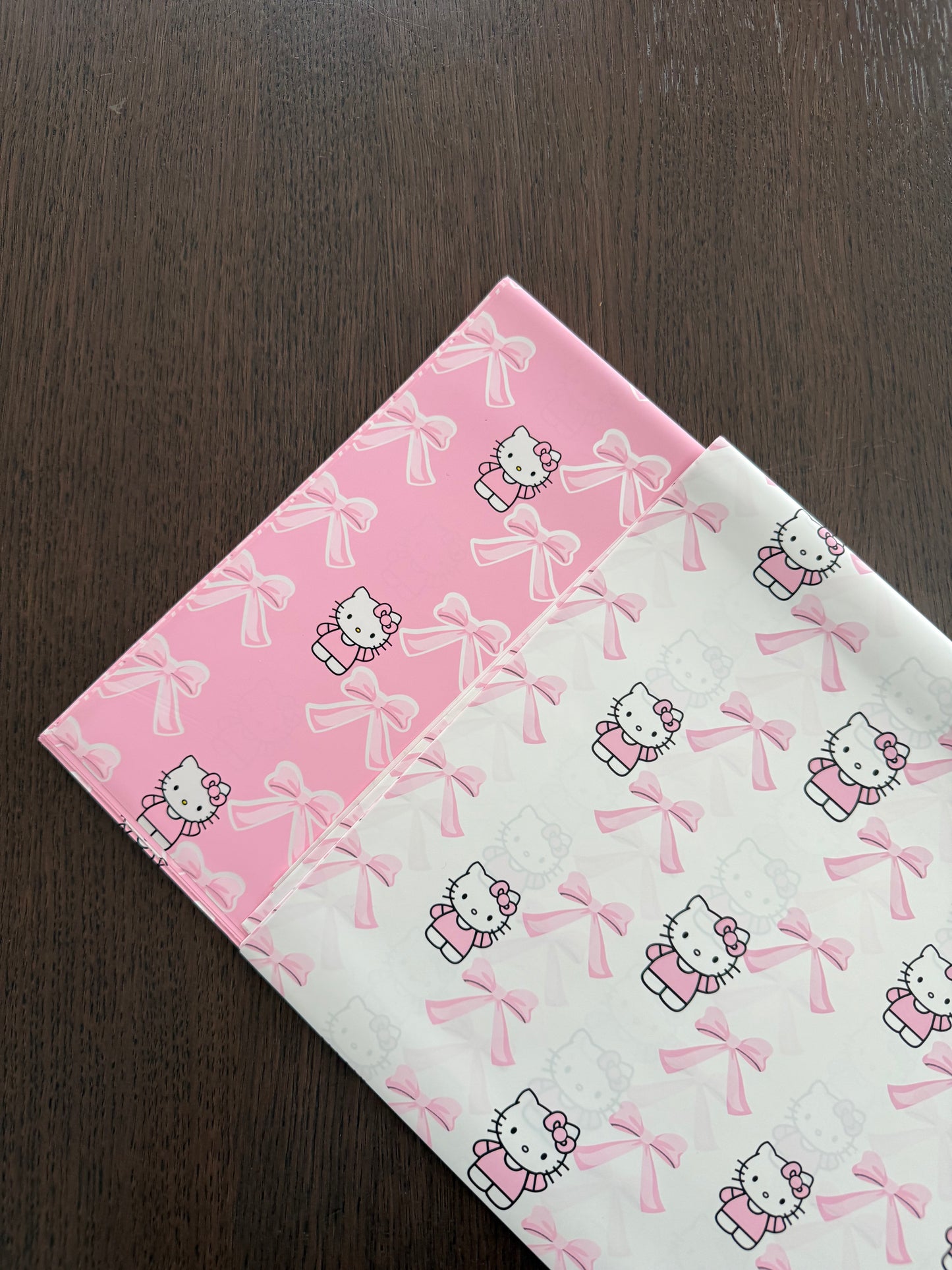 White Bow-Cat Wrapping Paper
