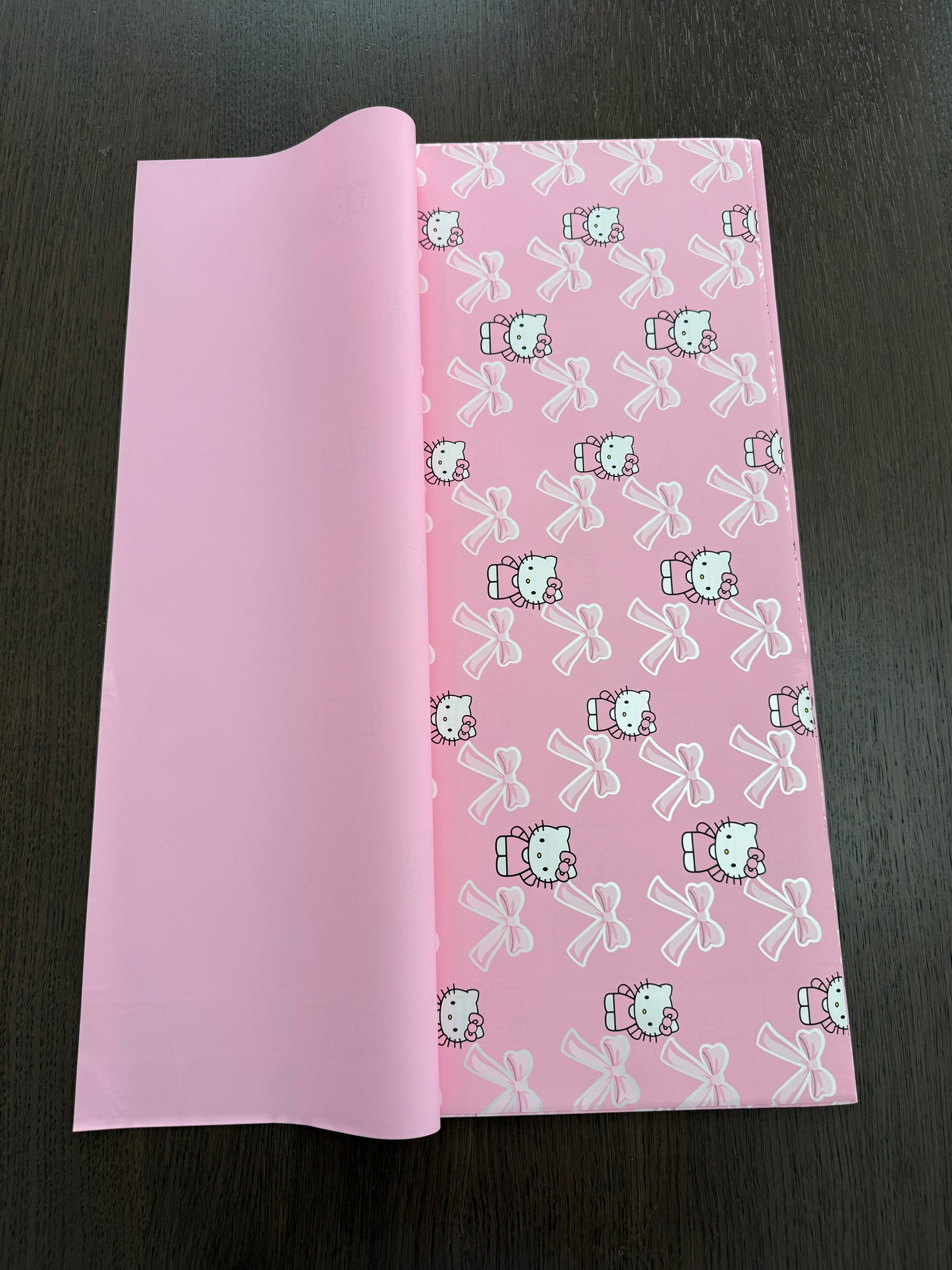 Pink Bow-Cat Wrapping Paper