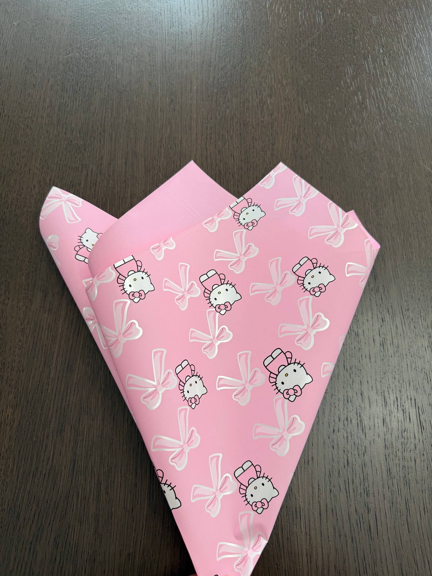 Pink Bow-Cat Wrapping Paper