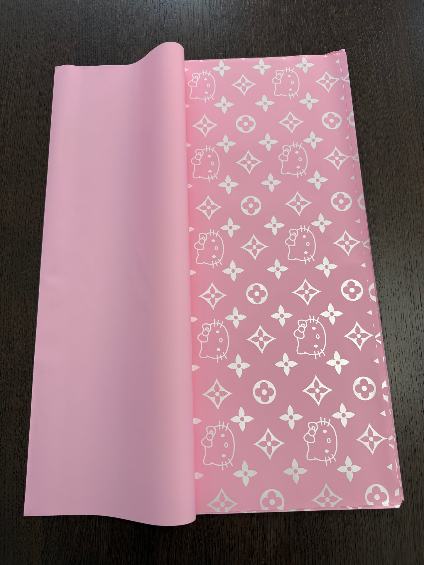 Pink Clover-Cat Wrapping Paper