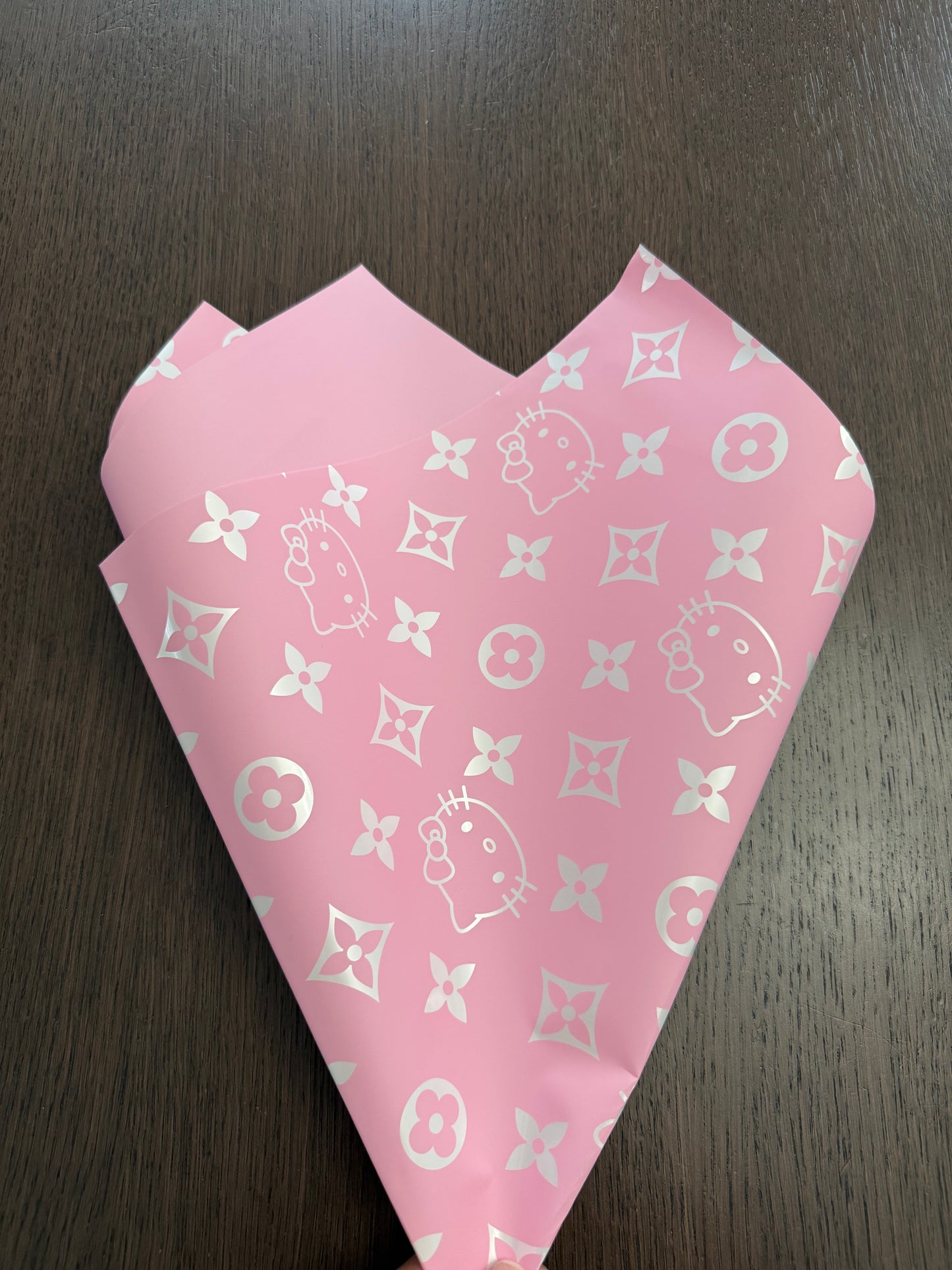 Pink Clover-Cat Wrapping Paper