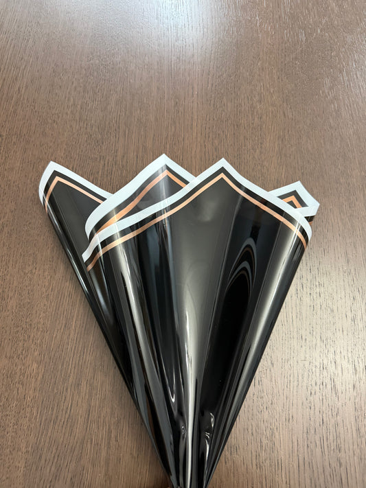 P.SJZCMGJ- Black /Rose Gold Border Wrapping Paper-