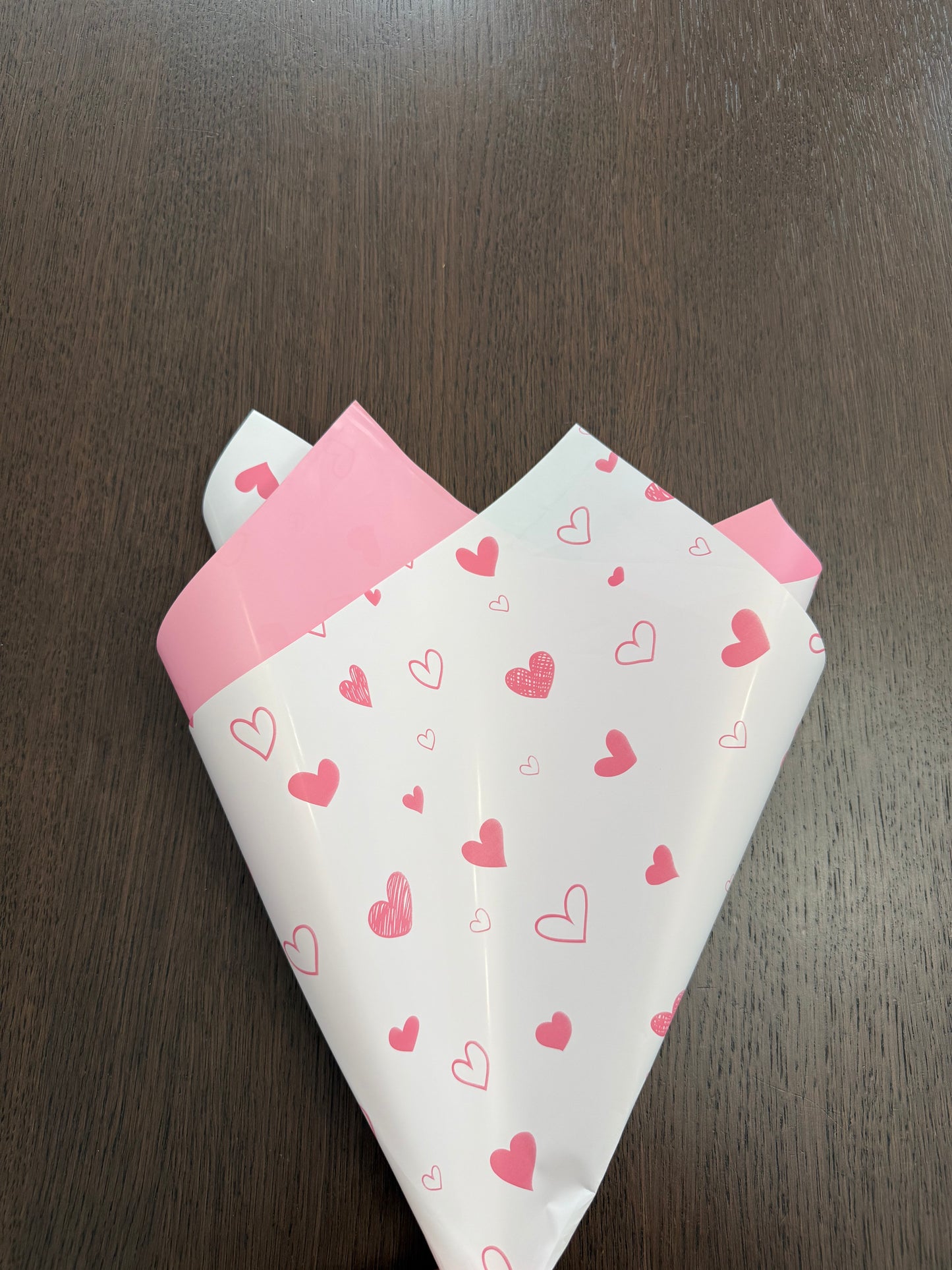 Pink Heart Printed Wrapping Paper