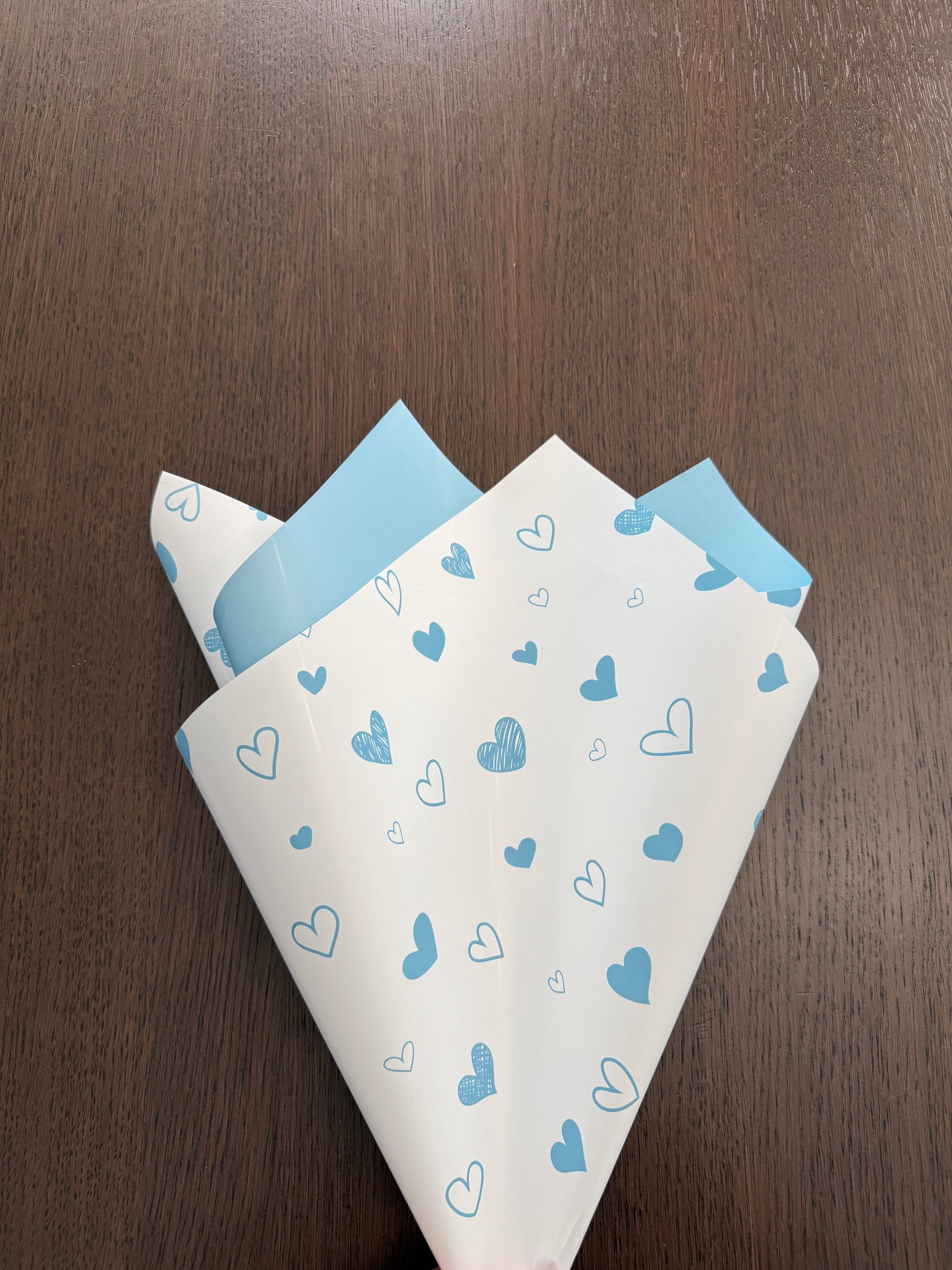 Blue heart Printed Wapping Paper