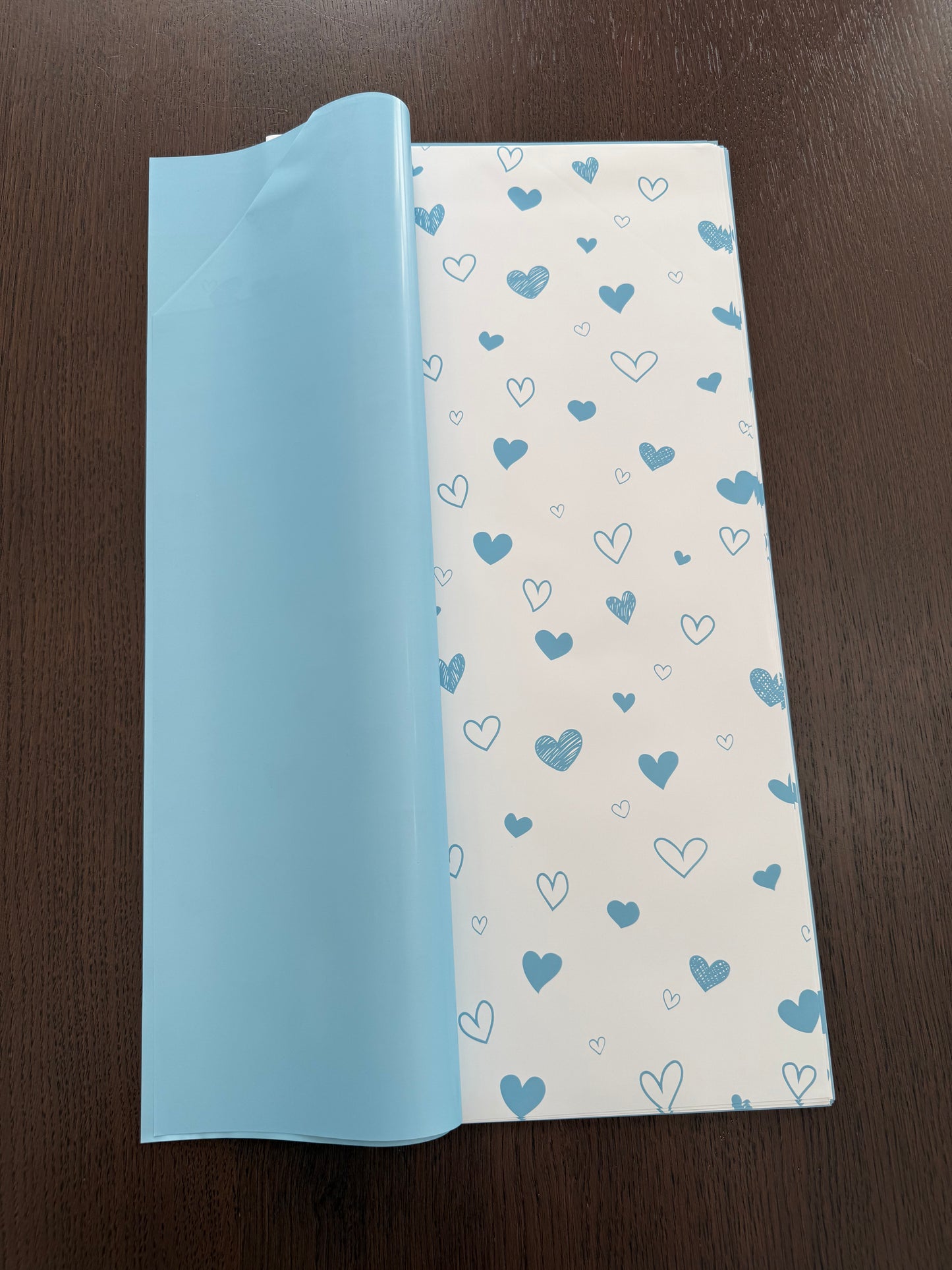 Blue heart Printed Wapping Paper