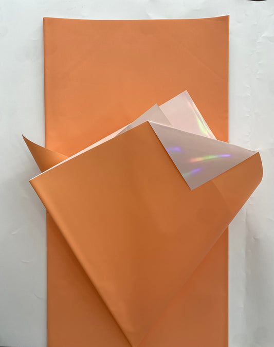 Sorbet Orange Holographic Wrapping Paper #05