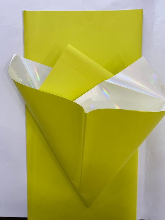 Neon Green Holographic Wrapping Paper #07