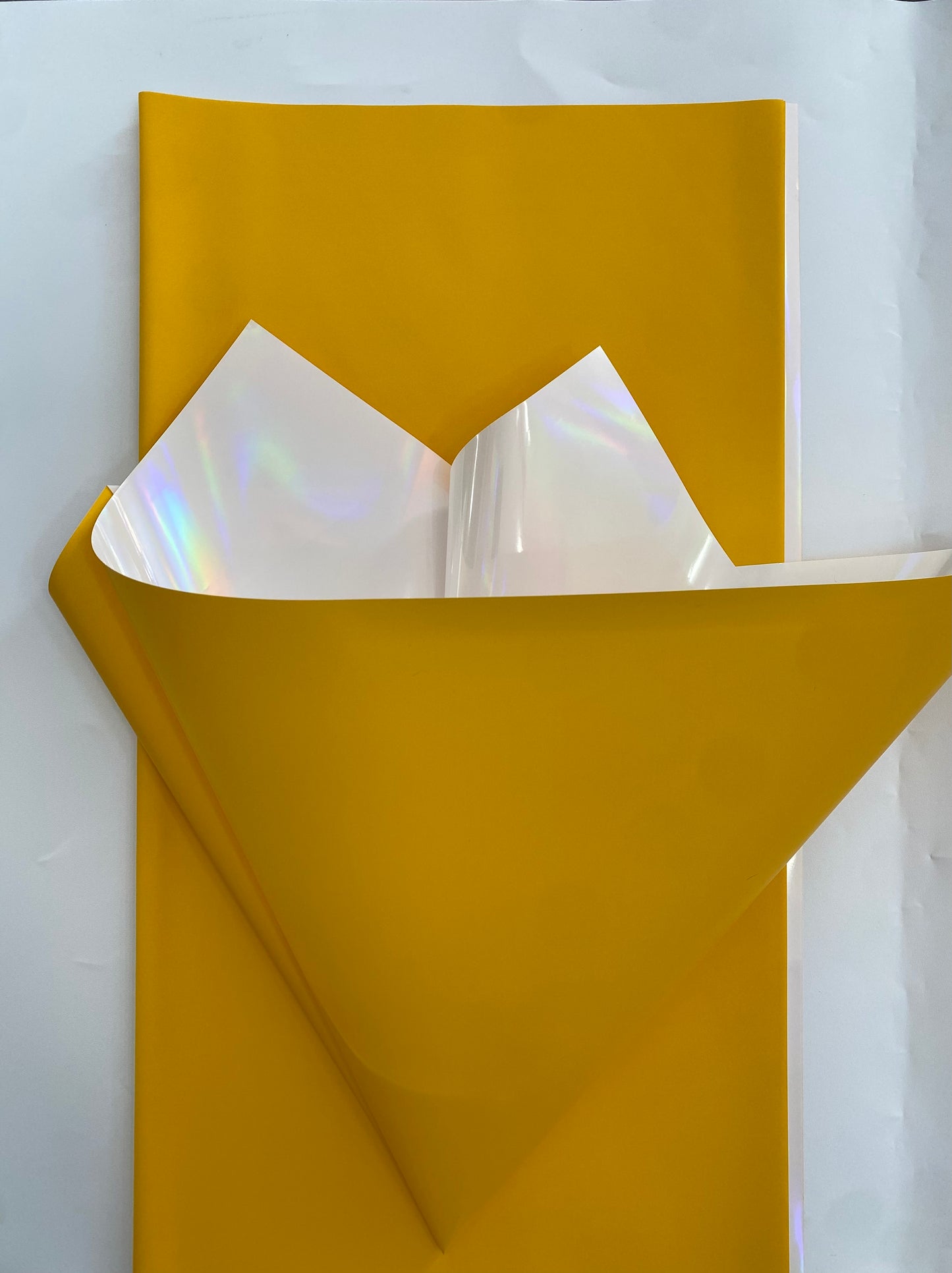 Yellow Holographic Wrapping Paper #02