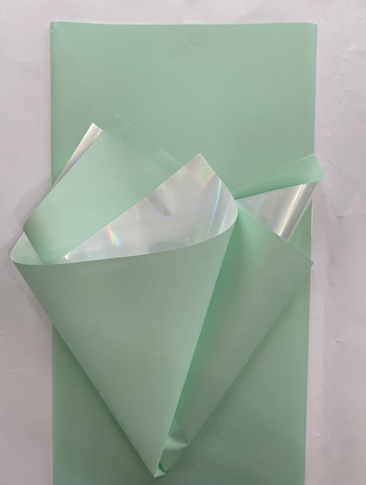 Mint Holographic Wrapping Paper