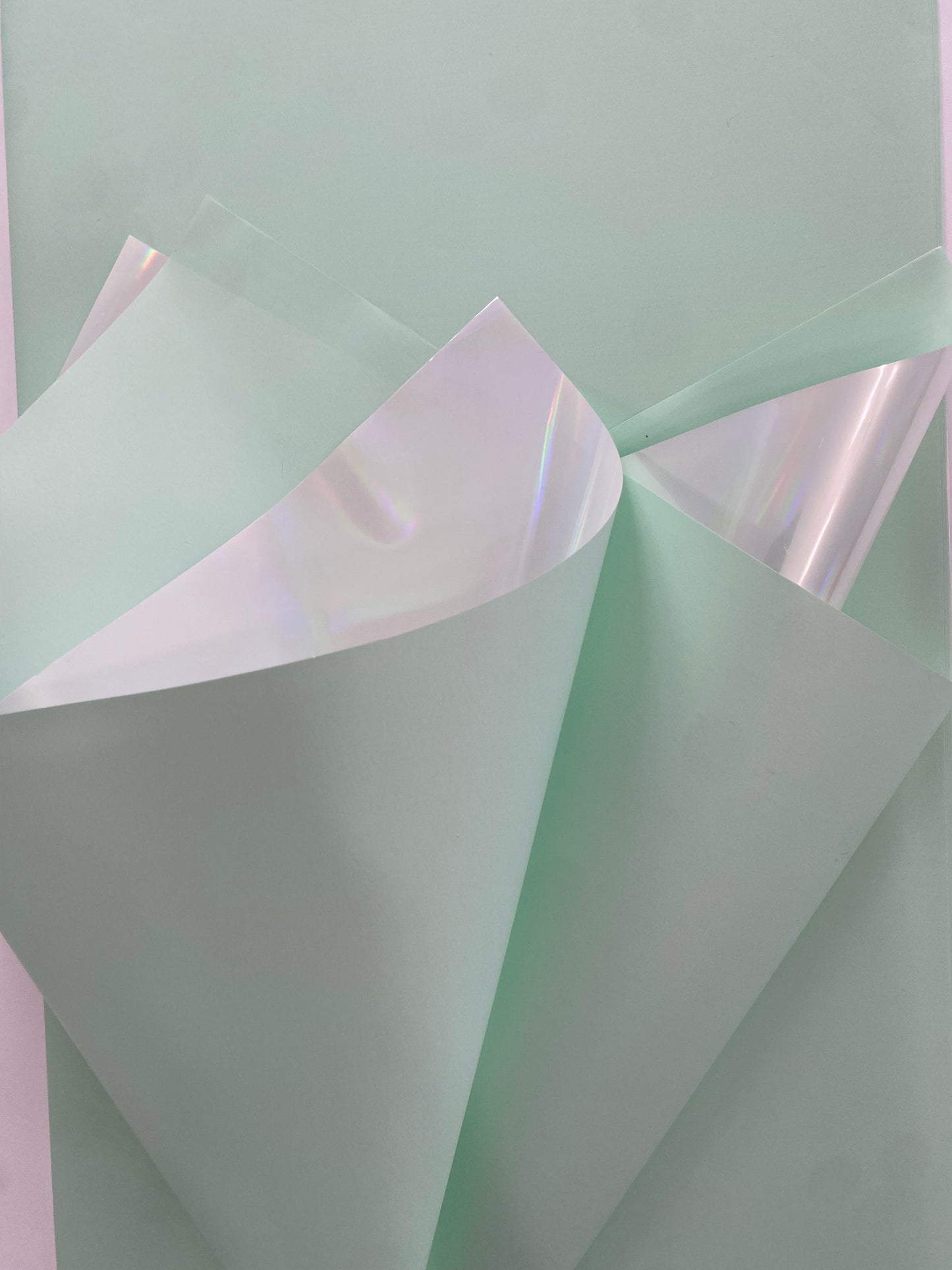Mint Holographic Wrapping Paper