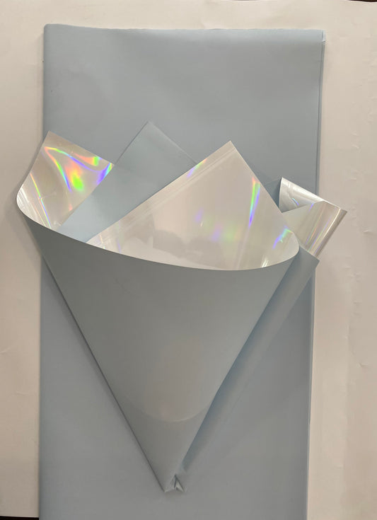 Blue Holographic Wrapping Paper