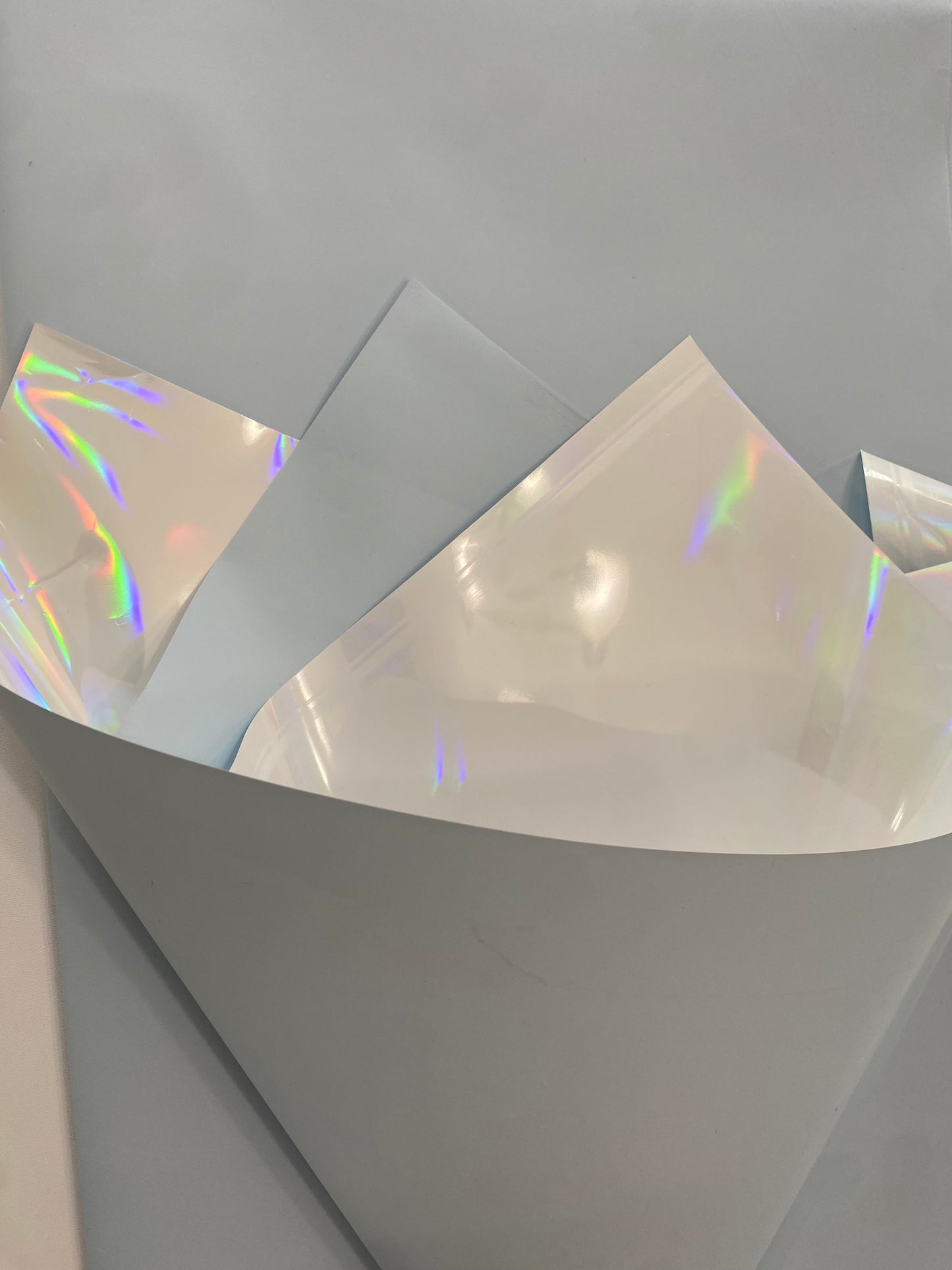 Blue Holographic Wrapping Paper