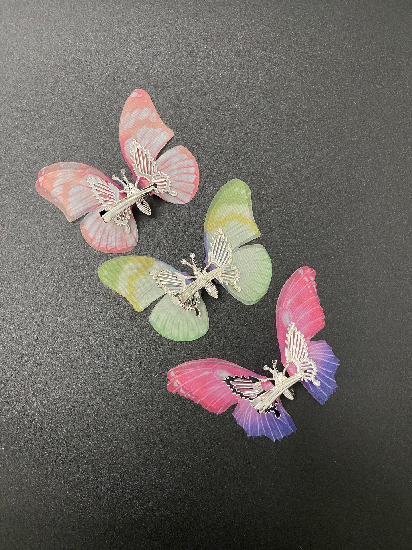 Pink 3D Butterfly Clip