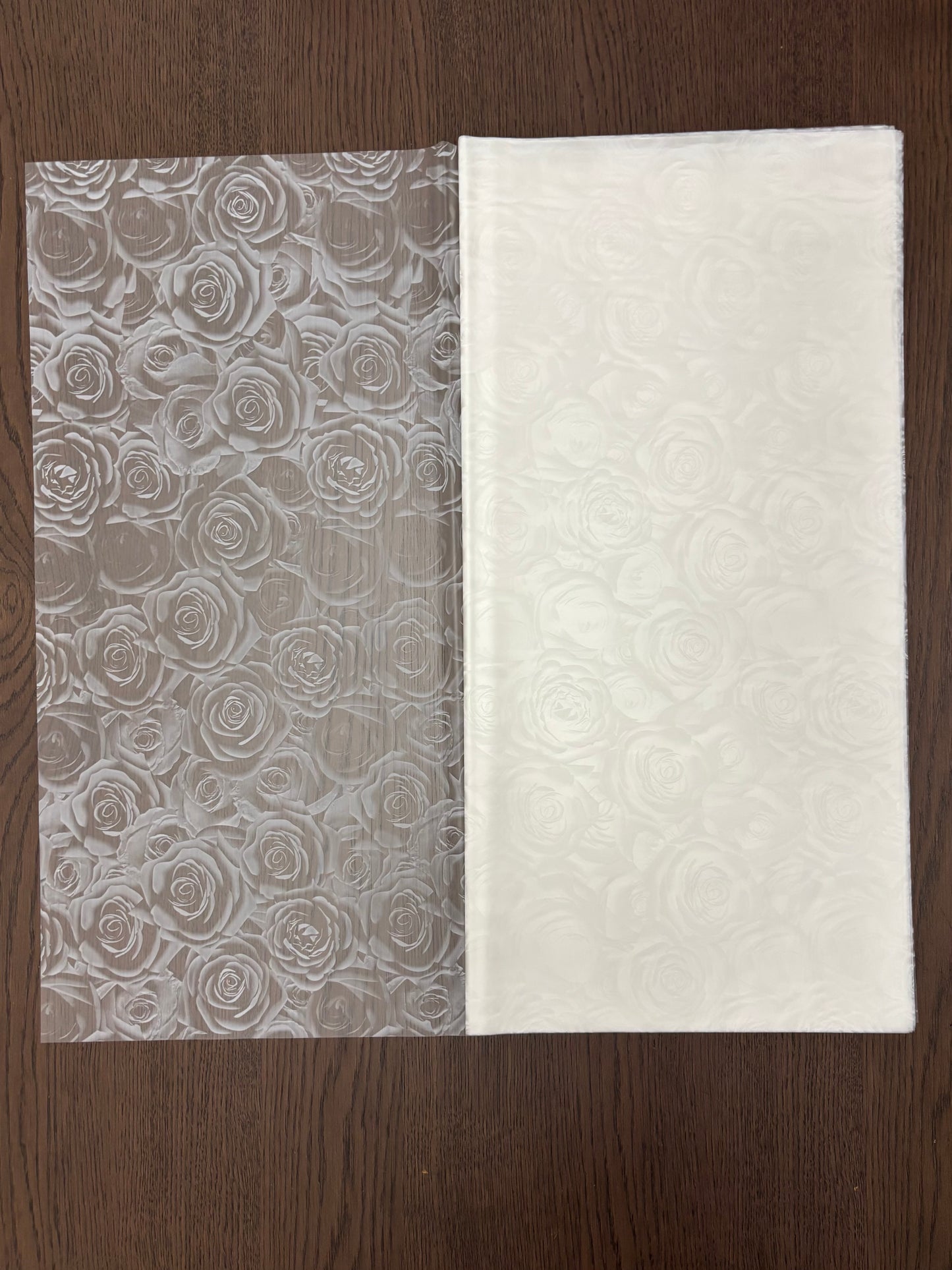 White Rose Print Wrapping Paper