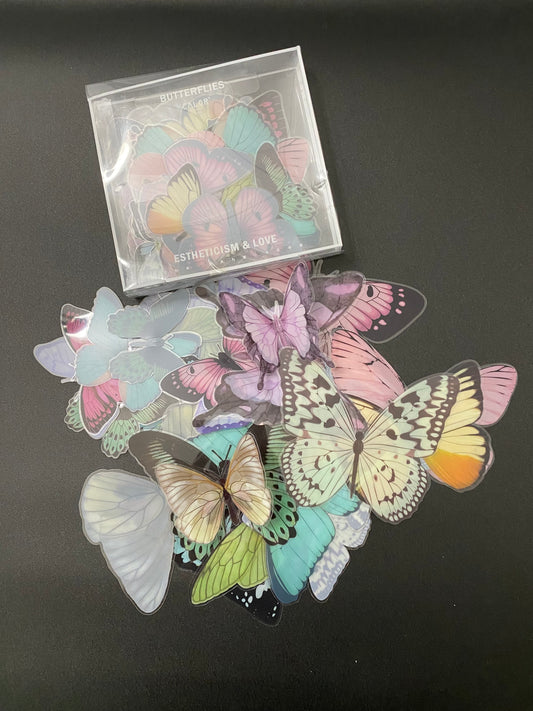 Multicolor Plastic Butterflies For Bouquets