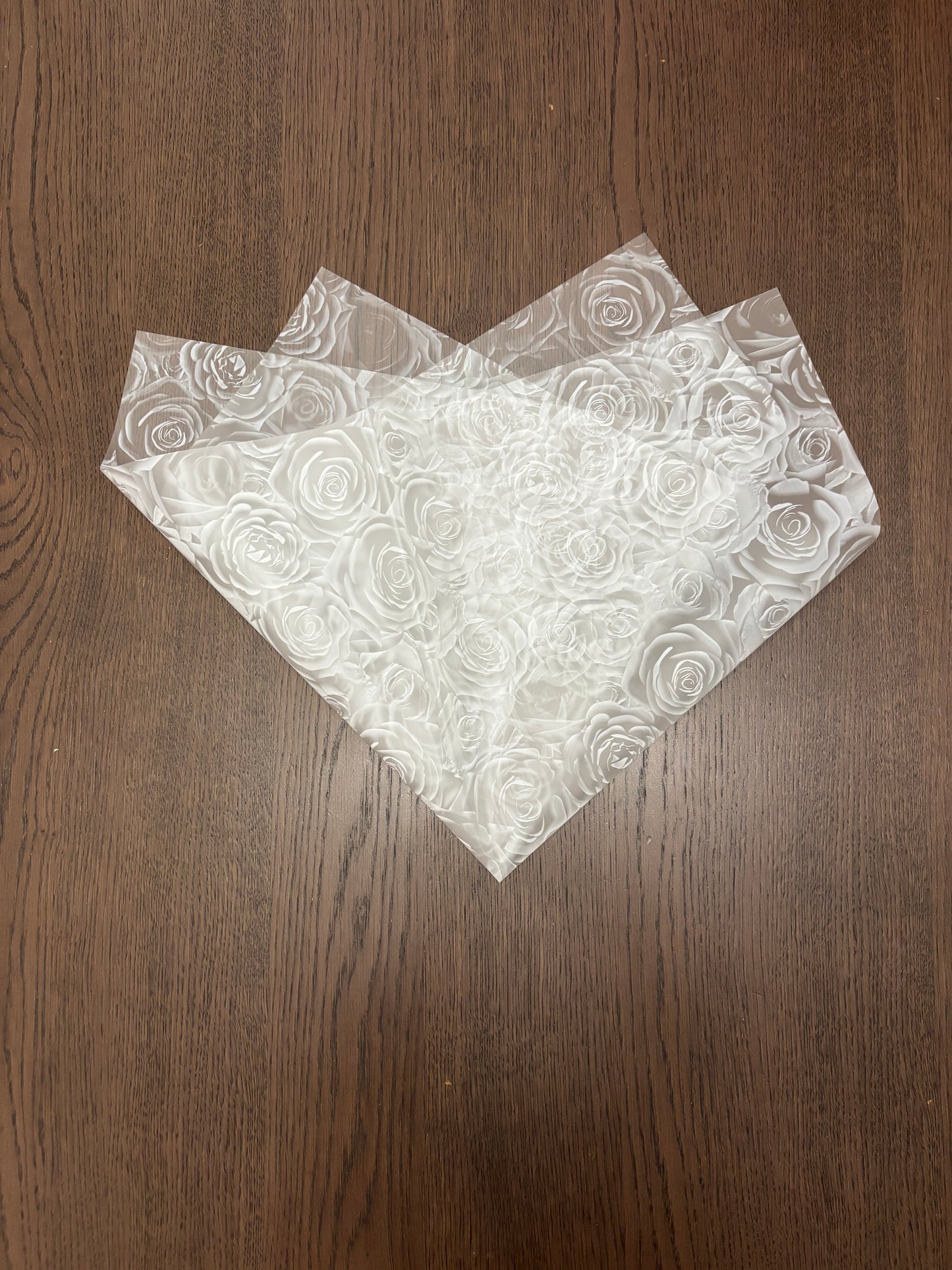 White Rose Print Wrapping Paper