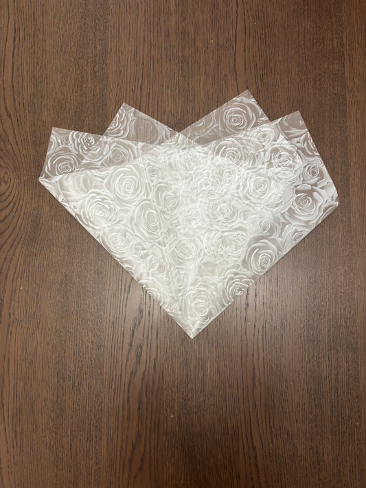 White Rose Print Wrapping Paper