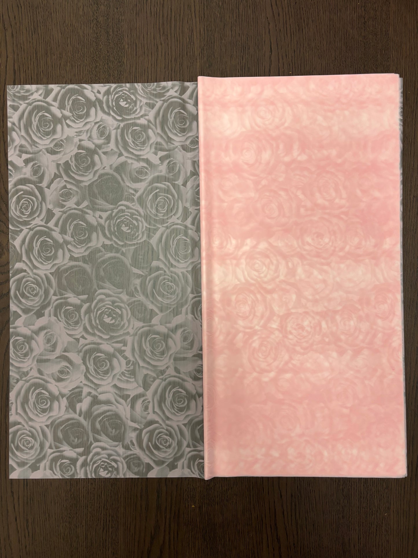 Pink Rose Print Wrapping Paper