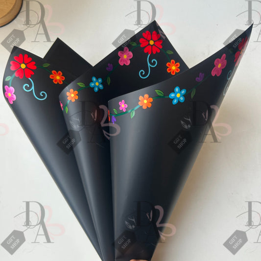 Black Cielito Lindo Wrapping Paper