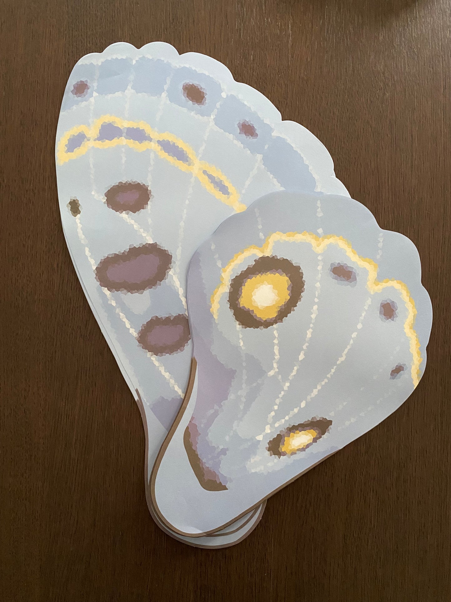 Blue/Yellow Paper Butterfly Wings Wrapping Paper