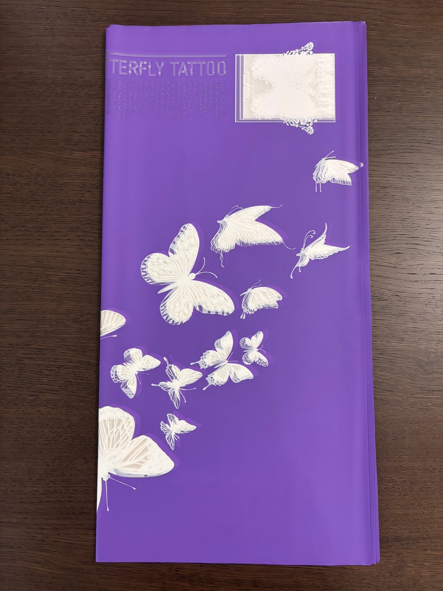 Sheer Purple Butterfly print