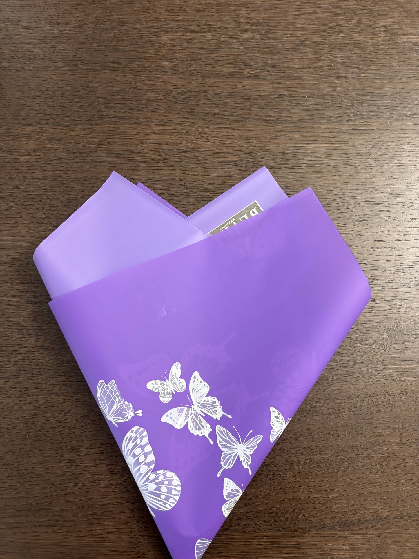 Sheer Purple Butterfly print